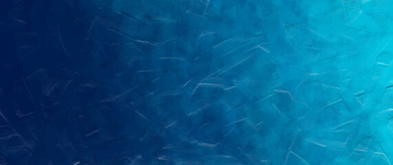 Blue winter watercolor vector art background for cover design, cards, flyer, poster, banner. Hand drawn Christmas illustration. Merry Christmas! Blue watercolour texture. Frozen glass backdrop. Snow.	