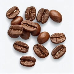 coffee beans isolated on white background