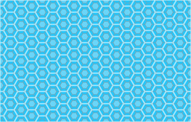 Abstract technological hexagonal blue and white background
