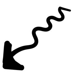 black silhouette of a snake