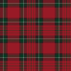 Christmas tartan plaid. Scottish pattern fabric swatch close-up. 