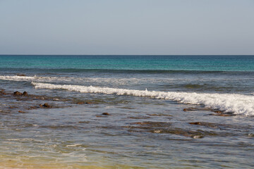 Waves on the Atlantic coast in Cape Verde.