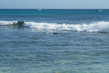 Waves on the Atlantic coast in Cape Verde.