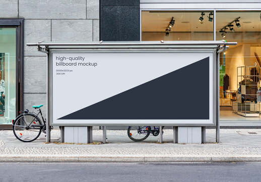 Billboard Outdoor Facade Advertising Poster Mockup Template