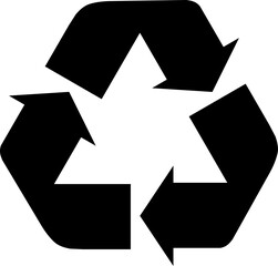 vector recycling icon isolated on white background