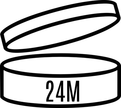 24 Month. Period after opening, PAO symbol, expiration date icon. 629344  Vector Art at Vecteezy