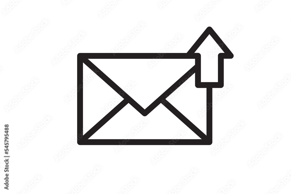 Poster mail icon vector sign. letter envelope symbol. message send to address illustration.