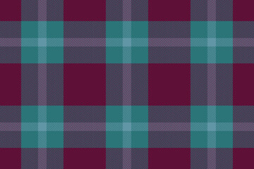 Textile plaid texture. Fabric check vector. Background seamless pattern tartan.