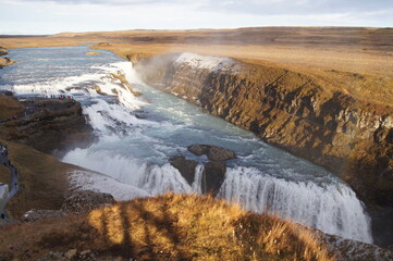 Gullfoss  Waterfall (The Golden Falls) on the Hvita River, Iceland
