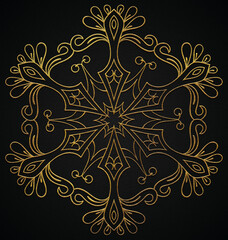 Snow flex Cristal zentangle golden design banner 