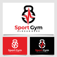 sport gym logo vector design template