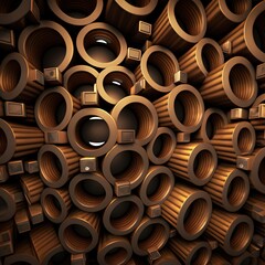 3d rendering cylinder box background