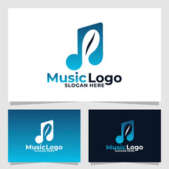 music logo vector design template