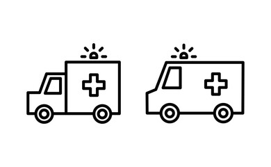 Fototapeta premium Ambulance icon vector for web and mobile app. ambulance truck sign and symbol. ambulance car
