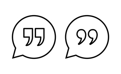Quote icon vector for web and mobile app. Quotation mark sign and symbol