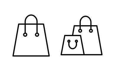 Shopping bag icon vector for web and mobile app. shopping sign and symbol