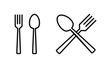 spoon and fork icon vector for web and mobile app. spoon, fork and knife icon vector. restaurant sign and symbol