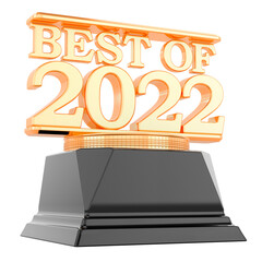 Golden Award, best of 2022 concept. 3D rendering