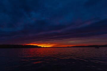 Fototapeta na wymiar Sunset at Seneca Lake, Ohio