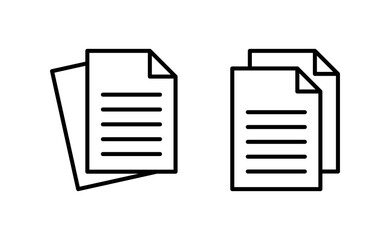 Document icon vector for web and mobile app. Paper sign and symbol. File Icon