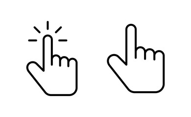 Hand cursor icon vector for web and mobile app. cursor sign and symbol. hand cursor icon clik