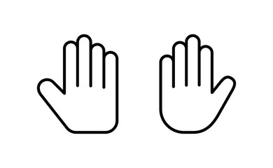 Obraz premium Hand icon vector for web and mobile app. hand sign and symbol. hand gesture
