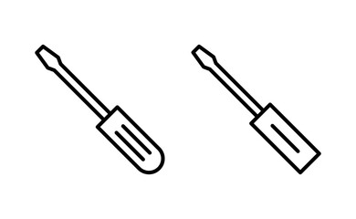Screwdriver icon vector for web and mobile app. tools sign and symbol