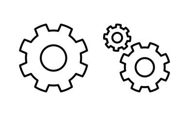 setting Icon vector for web and mobile app. Cog settings sign and symbol. Gear Sign