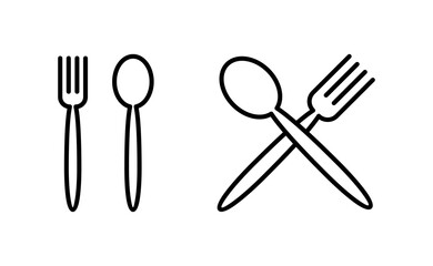 spoon and fork icon vector for web and mobile app. spoon, fork and knife icon vector. restaurant sign and symbol