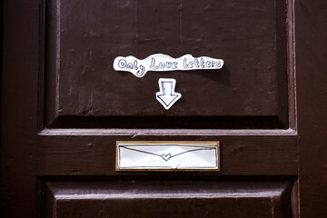 mailbox door are just love letters