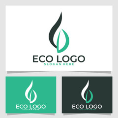 eco logo vector design template