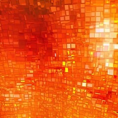 Bright abstract mosaic orange background with gloss