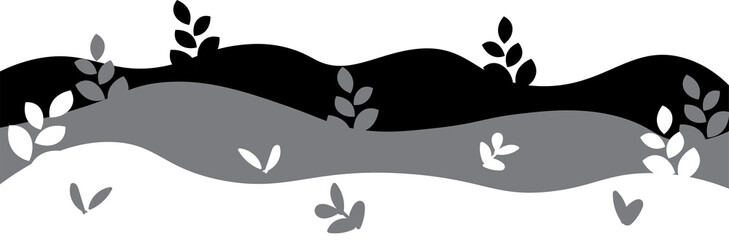 black and white grass