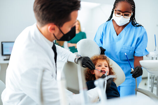 Child At Dentist Appointment.