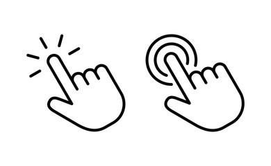 Hand click icon vector for web and mobile app. pointer sign and symbol. hand cursor icon
