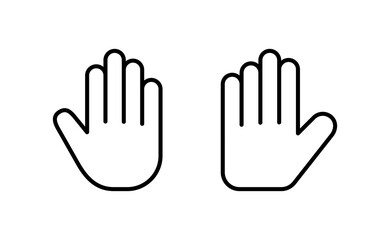 Obraz premium Hand icon vector for web and mobile app. hand sign and symbol. hand gesture