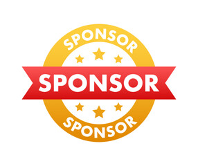Obraz premium Sponsor award web emblem. Vector stock illustration