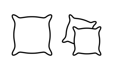 Pillow icon vector for web and mobile app. Pillow sign and symbol. Comfortable fluffy pillow