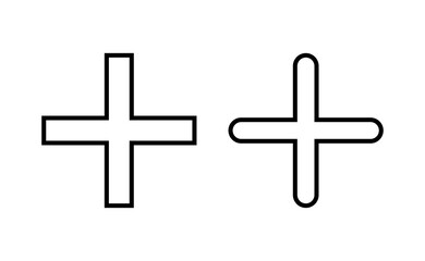 Plus Icon vector for web and mobile app. Add plus sign and symbol