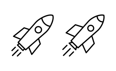 Rocket icon vector for web and mobile app. Startup sign and symbol. rocket launcher icon