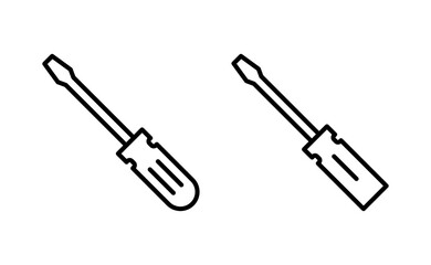 Screwdriver icon vector for web and mobile app. tools sign and symbol