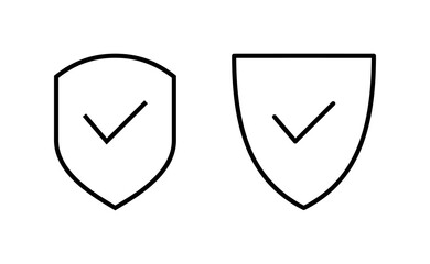 Shield check mark icon vector for web and mobile app. Protection approve sign. Insurance icon