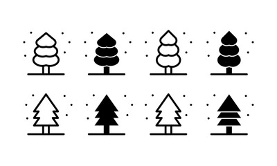 spruce tree icon. tree, spruce, and pine vector. flat style - stock vector.	