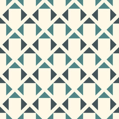 Fototapeta premium Geometric seamless pattern. Minimalist style print. Diamond grid motif ornament. Simple geo mini triangle background