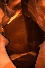 Exploring the natural wonders of Antelope Canyon, a sandstone slot canyon sculpted through eons by...
