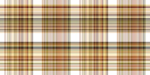 Woodland white tartan seamless border textile. Tonal autumnal forest plaid with organic texture. banner of orange stripe for rough washi tape.