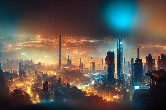 Futuristic City inspired by Bladerunner