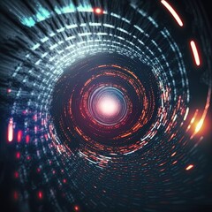 Obraz premium 3D rendering abstract round light background