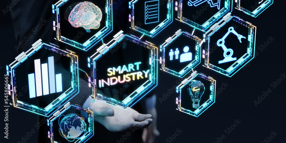 Aufkleber industrial engineer using smart cloud computing