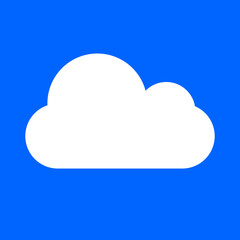 Fototapeta premium Cloud computing icon on blue background